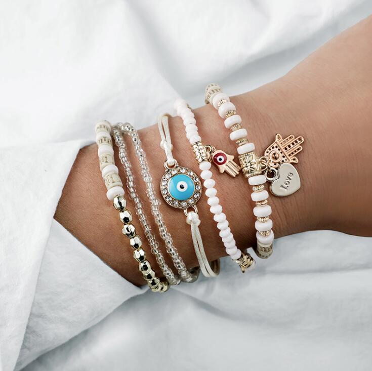 Sada náramků Hamsa